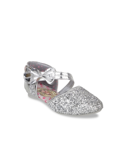 

Kids Ville Girls Silver-Toned Embellished Barbie Ballerinas