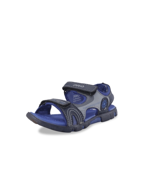 Khadims Boys Black & Grey Colourblocked Sports Sandal
