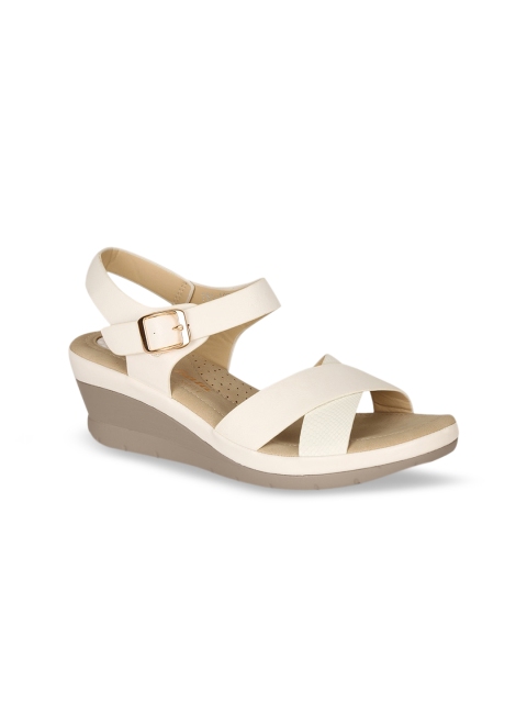 

Bata Women White Solid Wedges