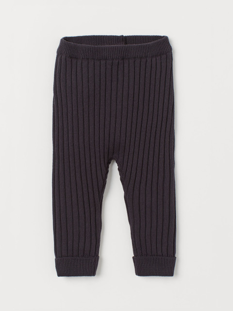

H&M Infant Kids Charcoal Grey Ribbed Leggings
