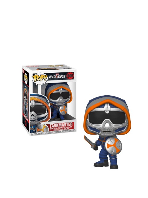 

Funko Navy Blue & Grey Pop Marvel Black Widow Taskmaster With Shield Bobblehead