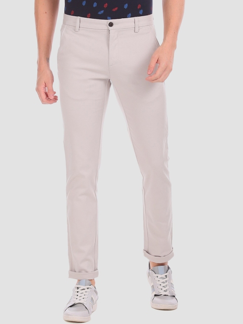 

Arrow Men Grey Regular Fit Solid Regular Trousers