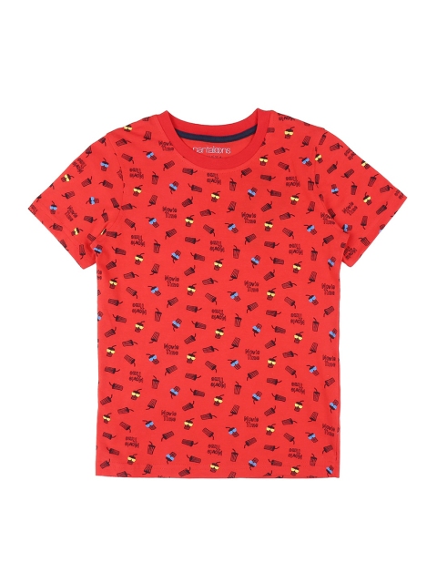 

CHALK by Pantaloons Boys Red & Black Printed Round Neck T-shirt