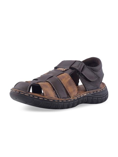

Khadims Boys Brown & Coffee Brown Colourblocked Fisherman Sandals