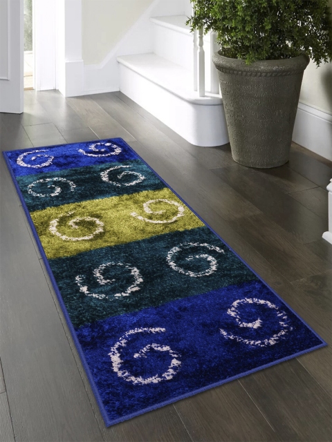 

Story@home Blue & Green Geometric Indoor Soft Floor Runner