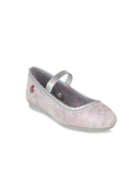 

Kids Ville Girls Silver-Toned Barbie Mary Janes