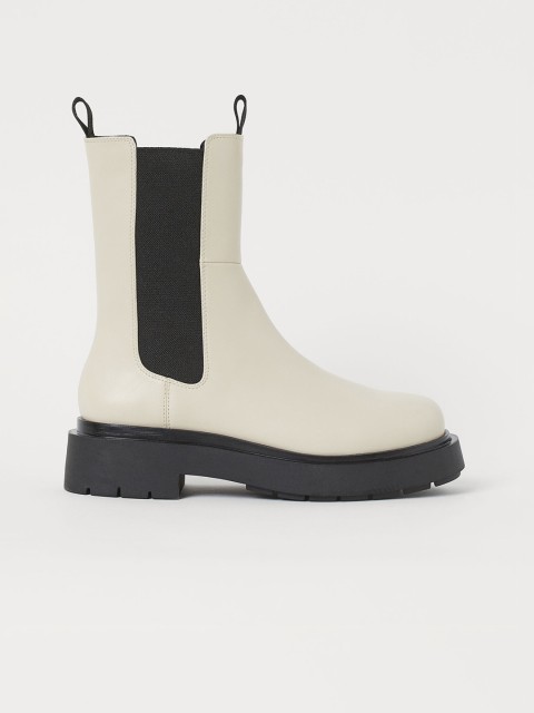 

H&M Women Beige High Profile Chelsea Boots