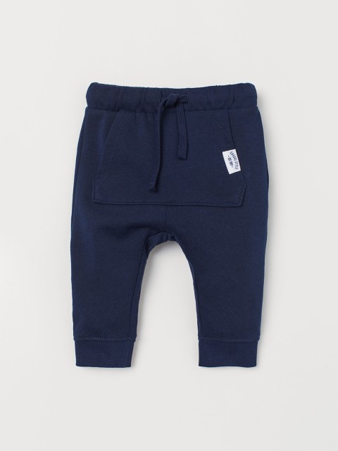 

H&M Boys Navy Blue Solid Cotton Joggers