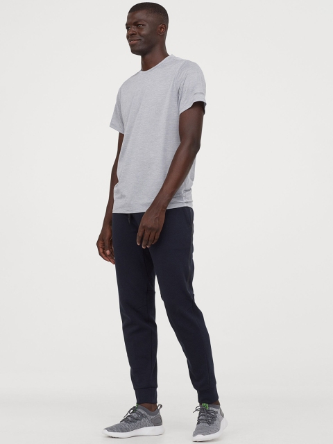 

H&M Men Navy Blue Solid Sports Track Pants