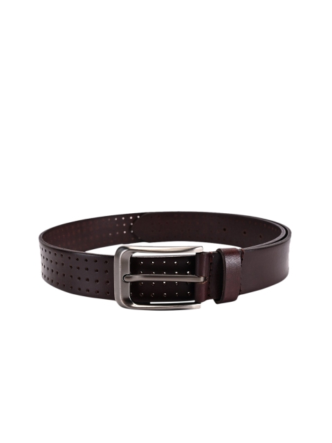 

BuckleUp Men Brown Solid Leather Belt