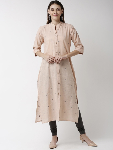 

Soch Women Beige Printed A-Line Kurta