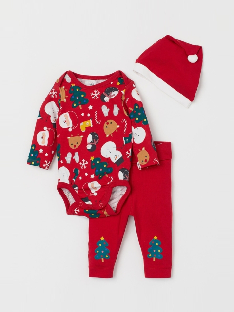 

H&M Kids Red 3-Piece Cotton Set