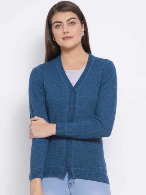 

Monte Carlo Women Navy Blue Solid Cardigan Sweater