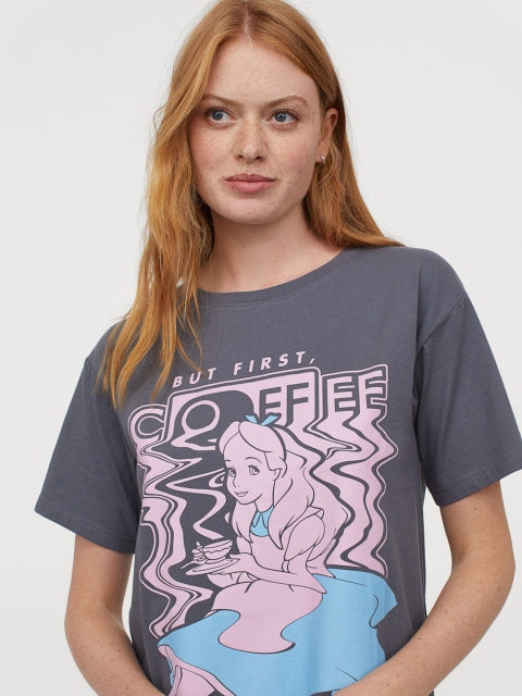 

H&M Grey Printed Nightdress
