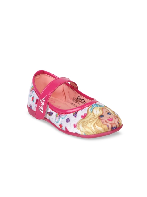 

Kids Ville Girls Pink Printed Barbie Mary Janes