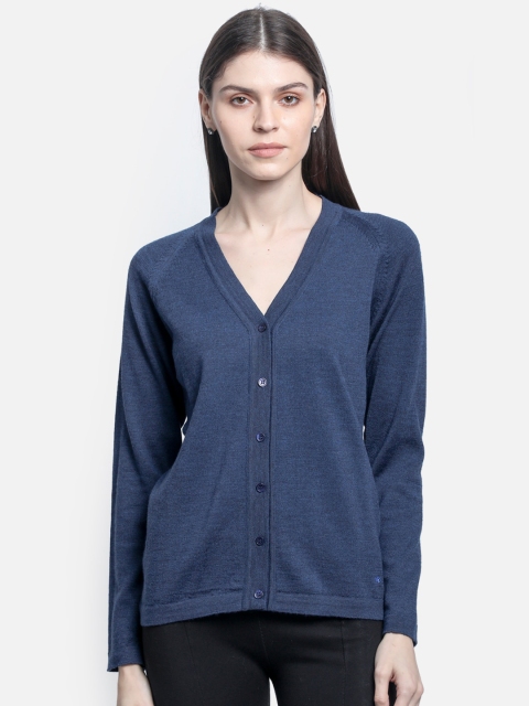 

Monte Carlo Women Navy Blue Solid Cardigan