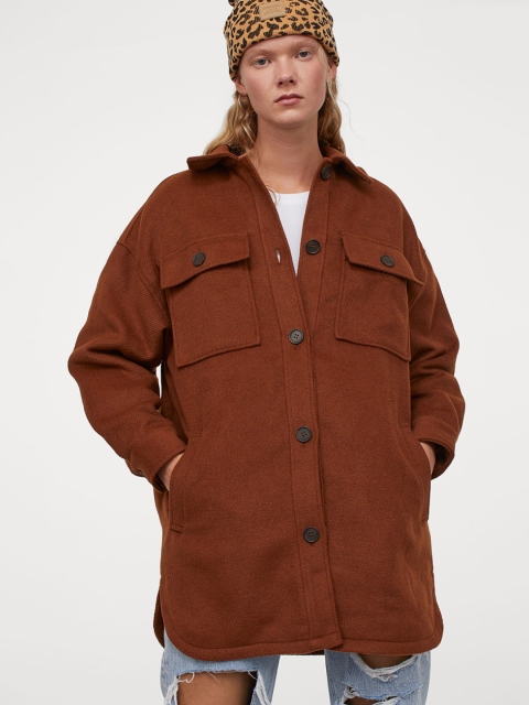 

H&M Women Brown Shacket