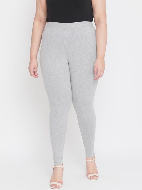 

Amydus Women Grey Solid Plus Size Ankle-Length Leggings