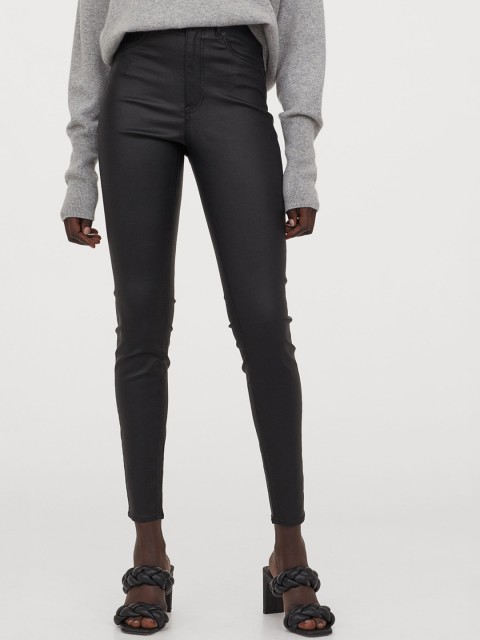 

H&M Women Black Solid Curvy High Waist Jeggings