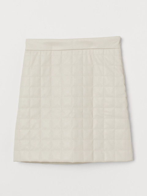 

H&M Women White Quilted Skirt