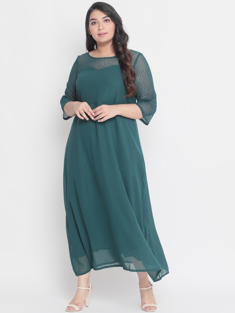 

Amydus Women Green Solid Maxi Dress