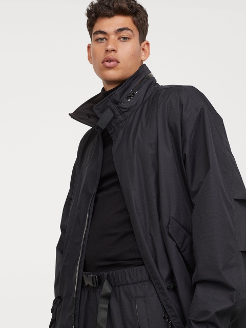 

H&M Water-repellent parka, Black