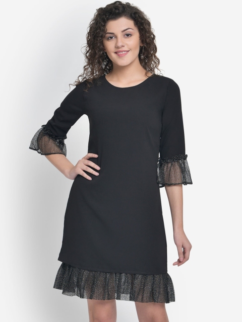 Martini Women Black Solid Sheath Dress