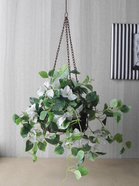 

OddCroft Green Artificial Bougainvillea Plant With Hanging Basket