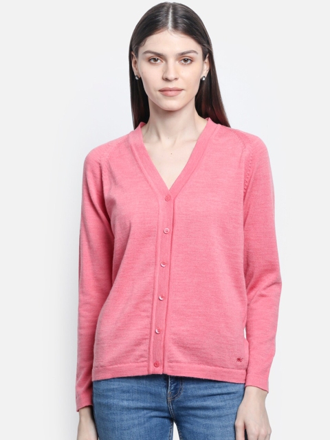 

Monte Carlo Women Pink Solid Cardigan Sweater