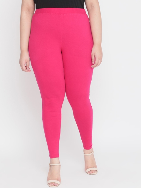 

Amydus Women Pink Solid Ankle-Length Leggings