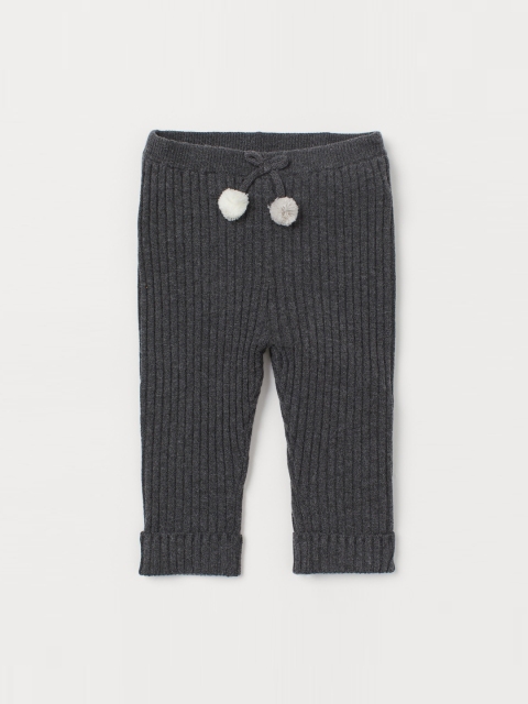 

H&M Girls Grey Rib Knit Leggings