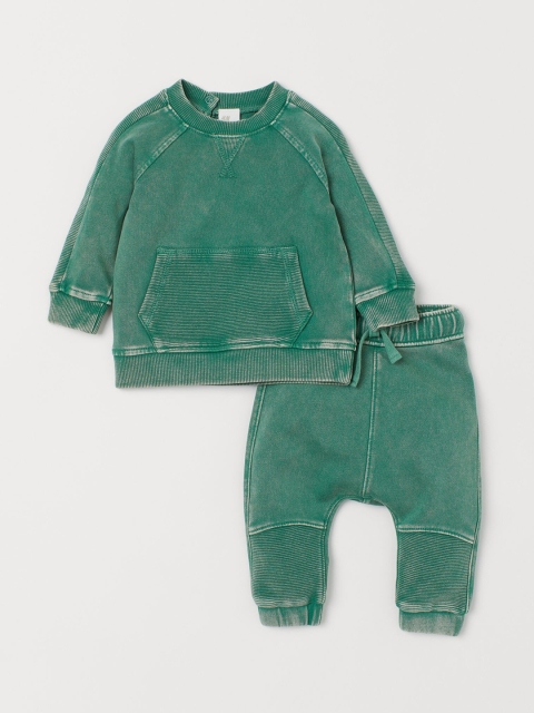 

H&M Infant Boys Green 2-Piece Cotton-Blend Set