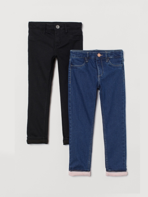 

H&M Girls 2-Pack Skinny Fit Lined Jeans, Blue