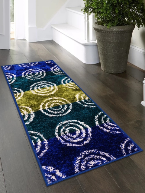 

Story@home Blue & Green Geometric Indoor Soft Floor Runner