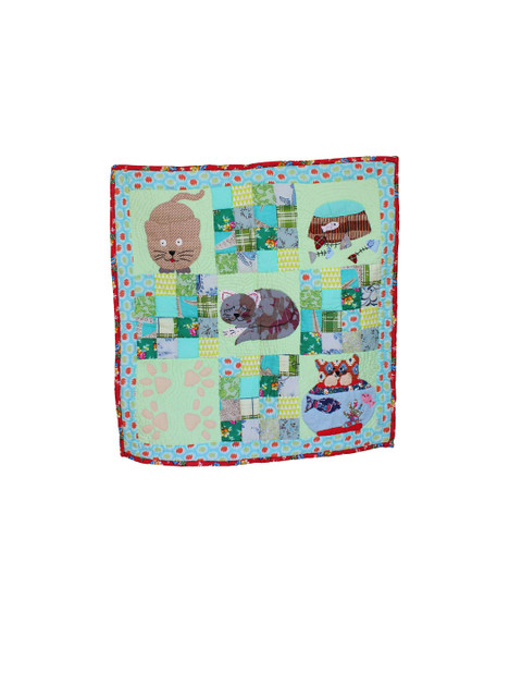 

LANA PAWS Pastel Green Self Design Lightly Padded Dog Blanket