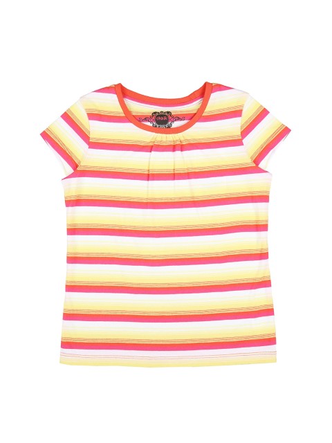 

CHALK by Pantaloons Girls Pink Striped Round Neck T-shirt