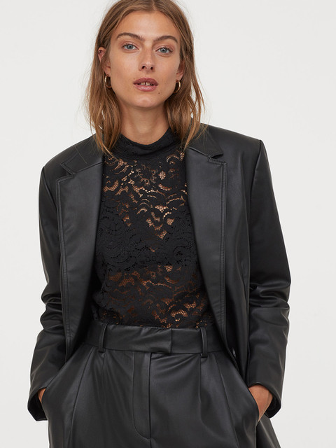 

H&M Women Black Lace Blouse