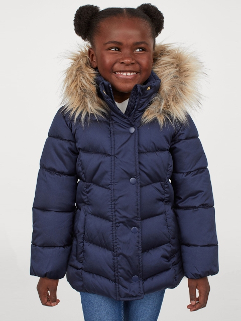 

H&M Boys Navy Blue Hooded Puffer Jacket
