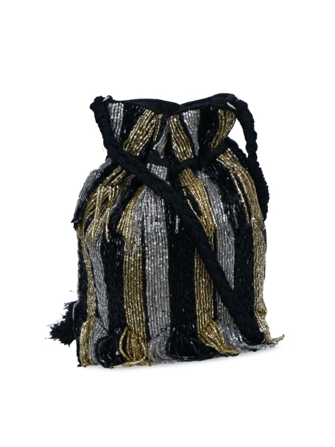 

Diwaah Silver-Toned & Gold-Toned Embellished Sling Bag