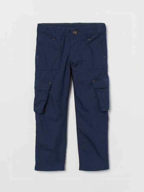 

H&M Boys Blue Lined Cargo Trousers