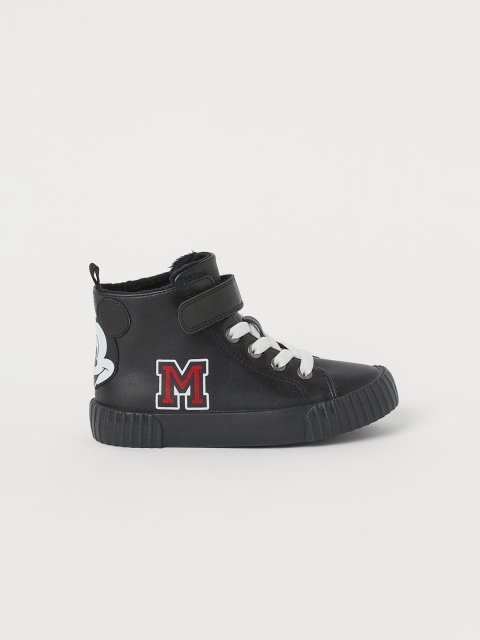 

H&M Boys Black Lined Hi-Top Trainers