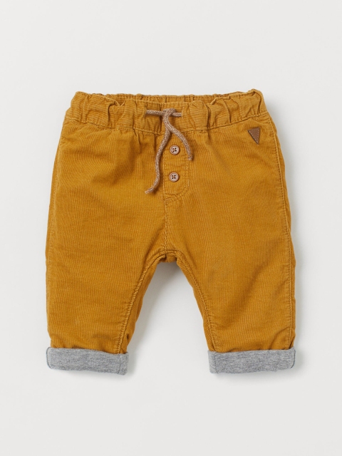 

H&M Boys Yellow Fully Lined Corduroy Trousers