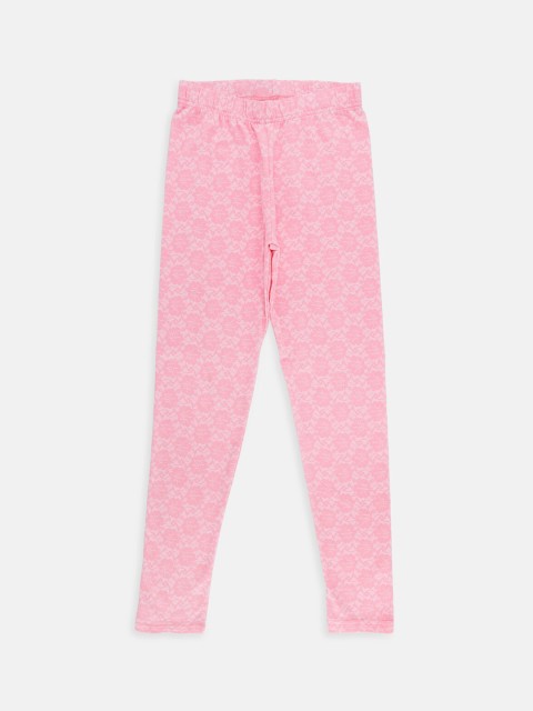 

POPPERS by Pantaloons Girls Pink Printed Ankle-Length Leggings