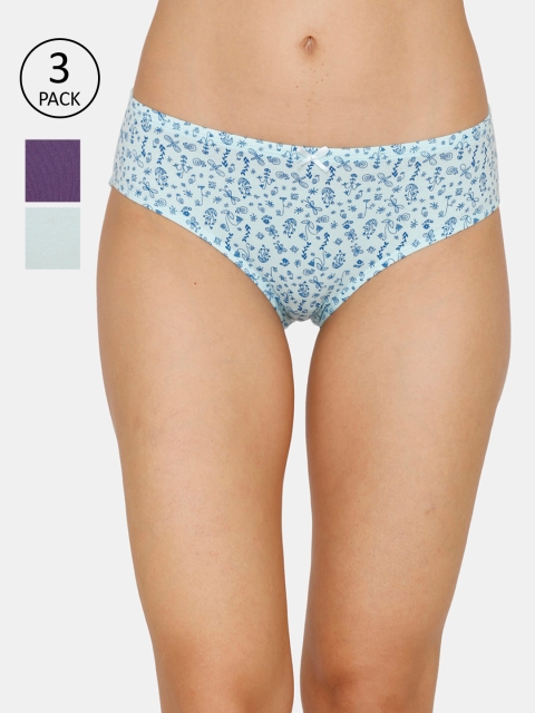 

Zivame Women Pack of 3 Assorted Hipster Briefs ZI2414COREWHITE