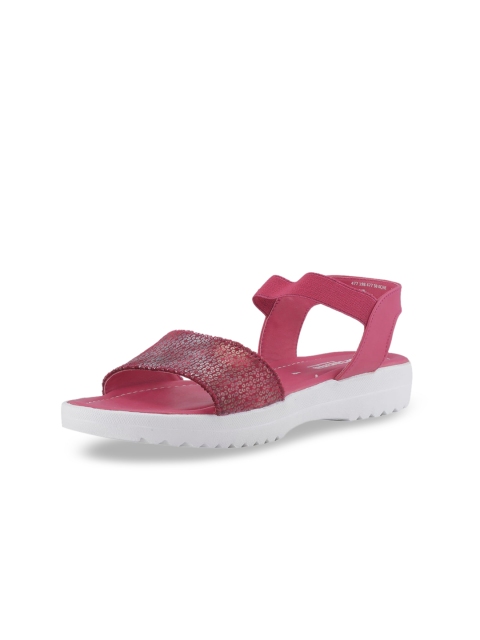 

Khadims Girls Maroon Printed Open Toe Flats