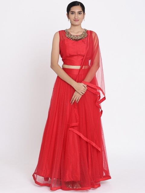 

Koskii Red Ready to Wear Lehenga & Blouse with Dupatta