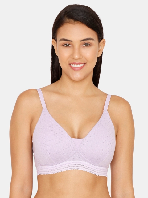 

Zivame Purple Solid Non-Wired Lightly Padded T-shirt Bra ZI1960FASHEPURP