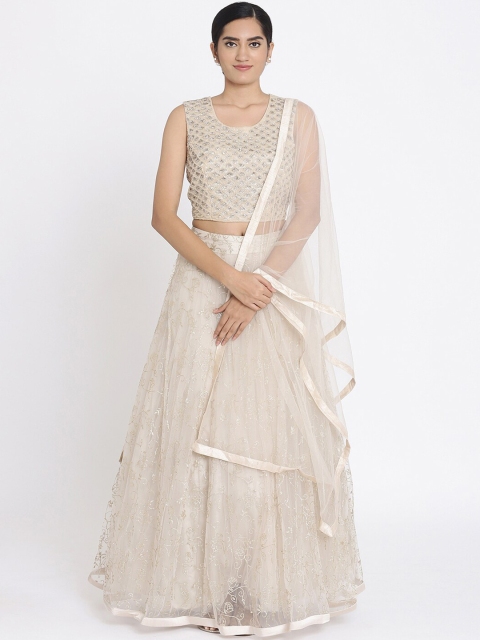 

Koskii Cream-Coloured Ready to Wear Lehenga & Blouse with Dupatta
