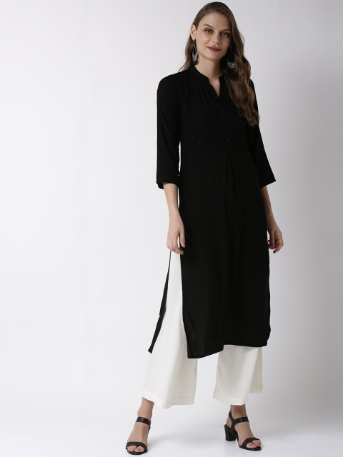 

Soch Women Black Solid Straight Kurta