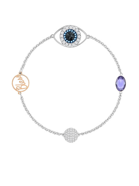 

SWAROVSKI Mixed Metal Finish Remix Collection Evil Eye Strand, Purple